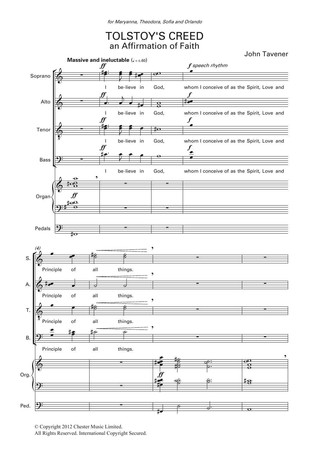 Produktgalerie: Seite 1 von 1 Tolstoy's Creed, John Tavener, Chor