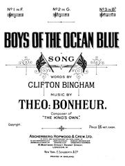 cover: Boys Of The Ocean Blue, Theo Bonheur, Gesang, Klavier