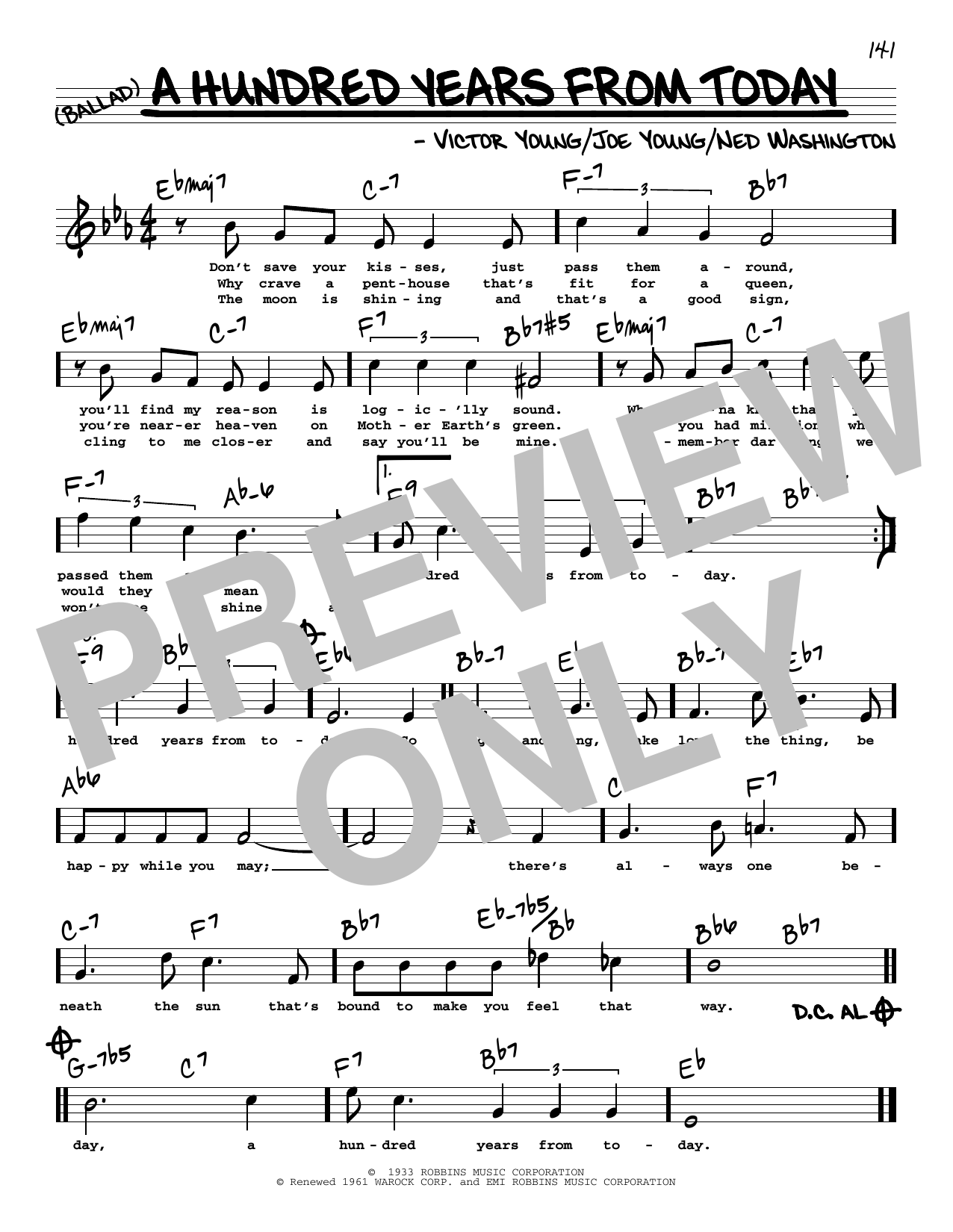 Produktbild zu: A Hundred Years From Today (High Voice)