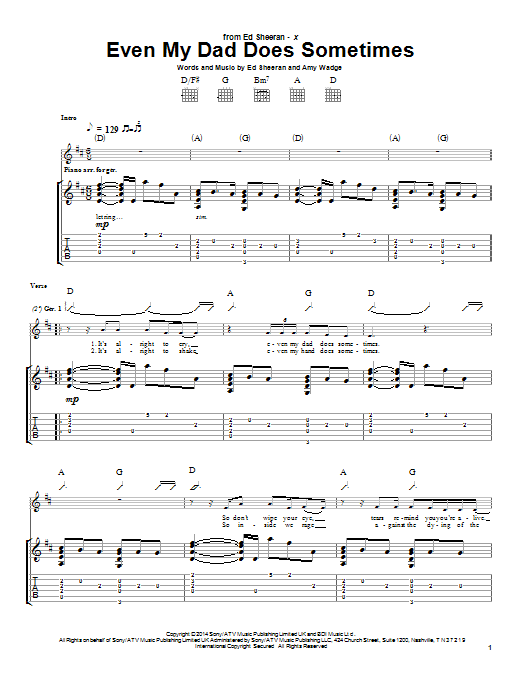 Produktbild zu:  Even My Dad Does Sometimes - Ed Sheeran