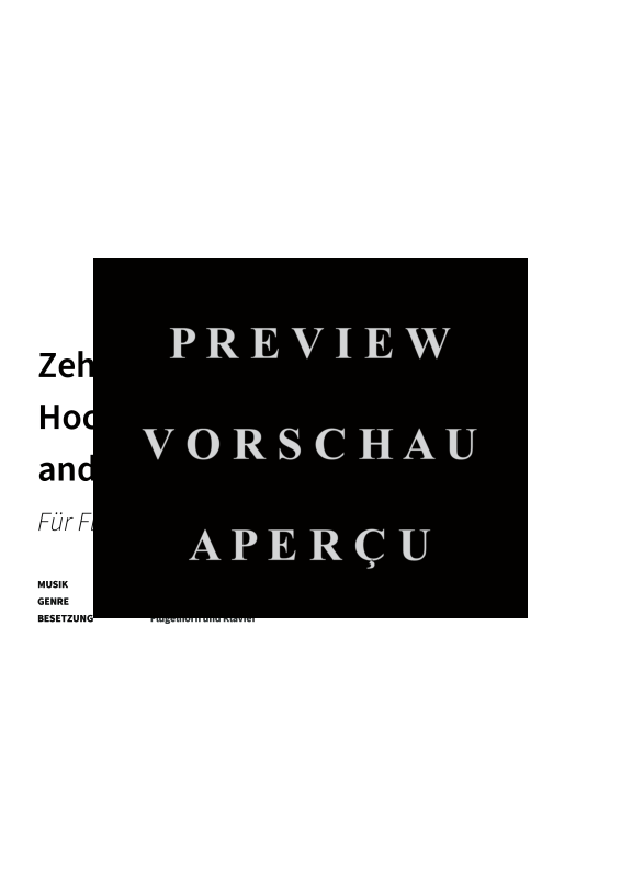 gallery: Zehn ruhige Melodien für Hochzeiten, Kirche und andere Anlässe, , Trompete in B und Klavier