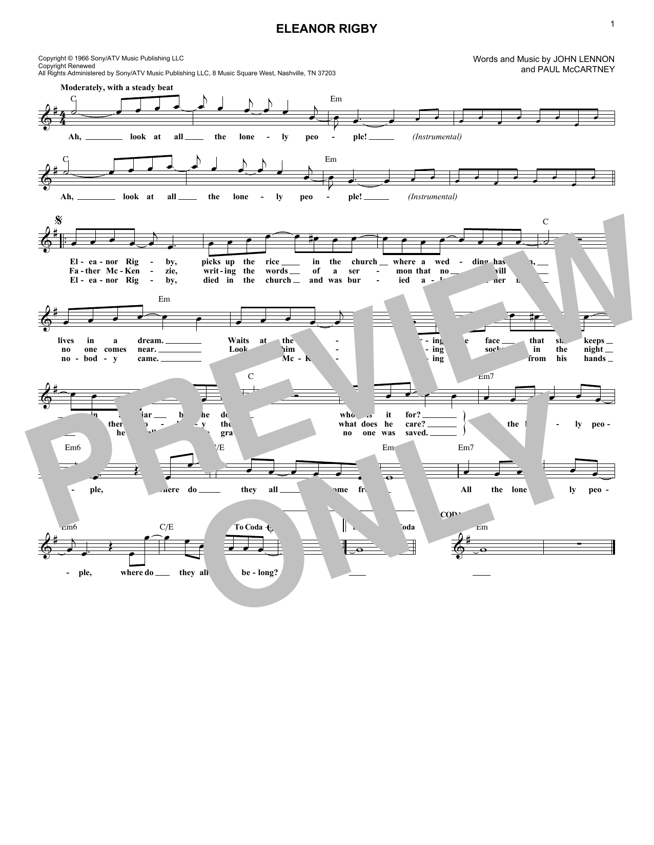 Produktgalerie: Seite 1 von 1 Eleanor Rigby, The Beatles