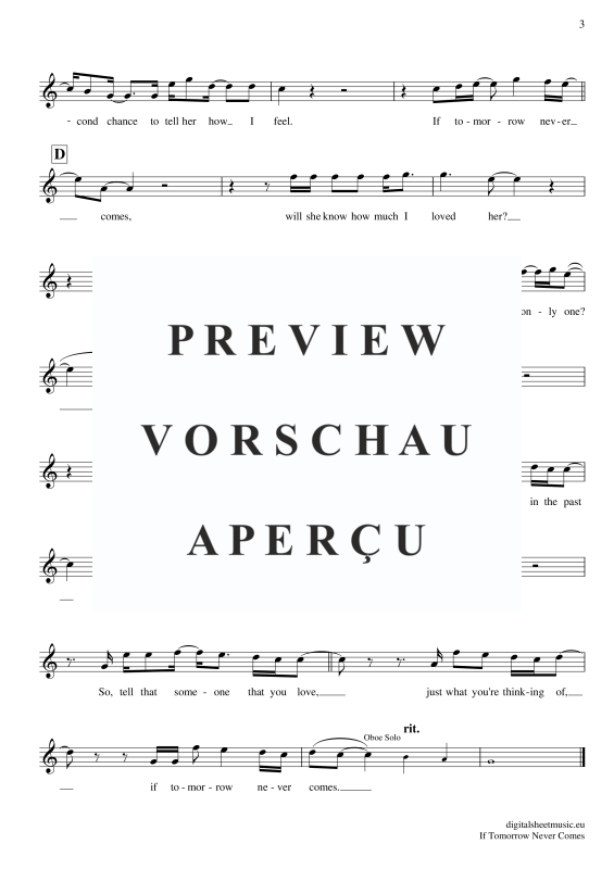 Product gallery: Page 4 of 4 If Tomorrow Never Comes , Keatin, Ronan, Tenor Saxophone