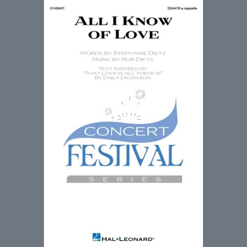 cover: All I Know Of Love, Rob Dietz