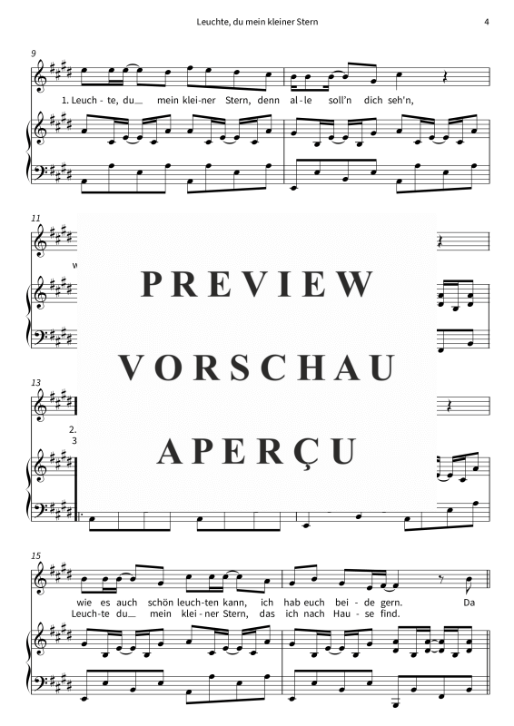 Produktgalerie: Seite 6 von 8 Leuchte, du mein kleiner Stern, , Gesang und Klavier