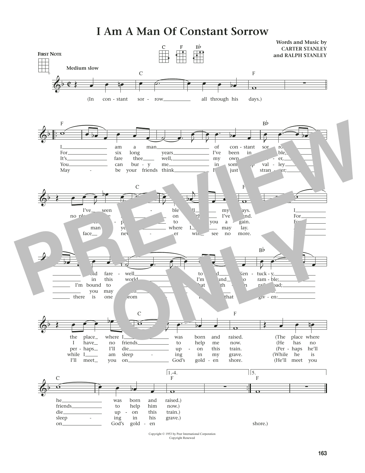 Product gallery: Page 1 of 1 I Am A Man Of Constant Sorrow (from The Daily Ukulele) (arr. Jim Beloff), The Soggy Bottom Boys