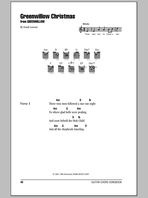 Product gallery: Page 1 of 1 Greenwillow Christmas, Frank Loesser