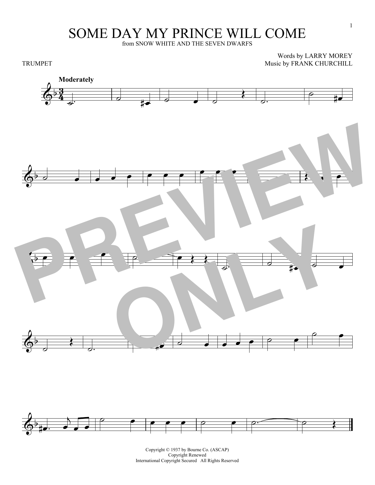 Produktgalerie: Seite 1 von 1 Some Day My Prince Will Come (from Snow White And The Seven Dwarfs), Adriana Caselotti, Trompete