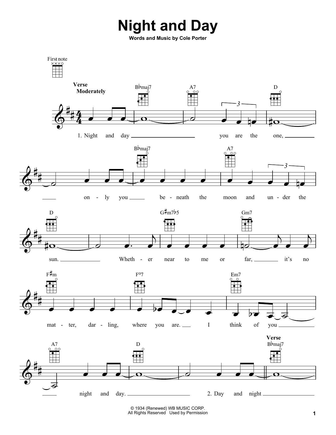 Product gallery: Page 1 of 1 Night And Day, Cole Porter