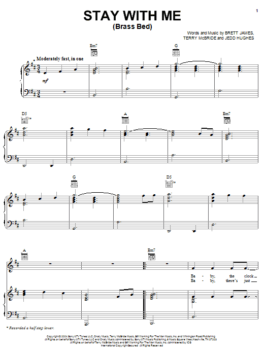 Product picture to:  Stay With Me (Brass Bed) - Josh Gracin