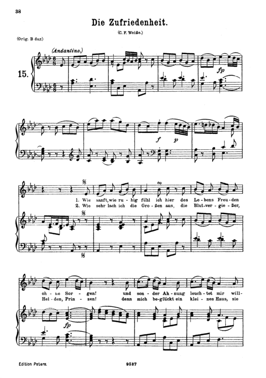 Product picture to: Die Zufriedenheit K.473Wolfgang Amadeus Mozart