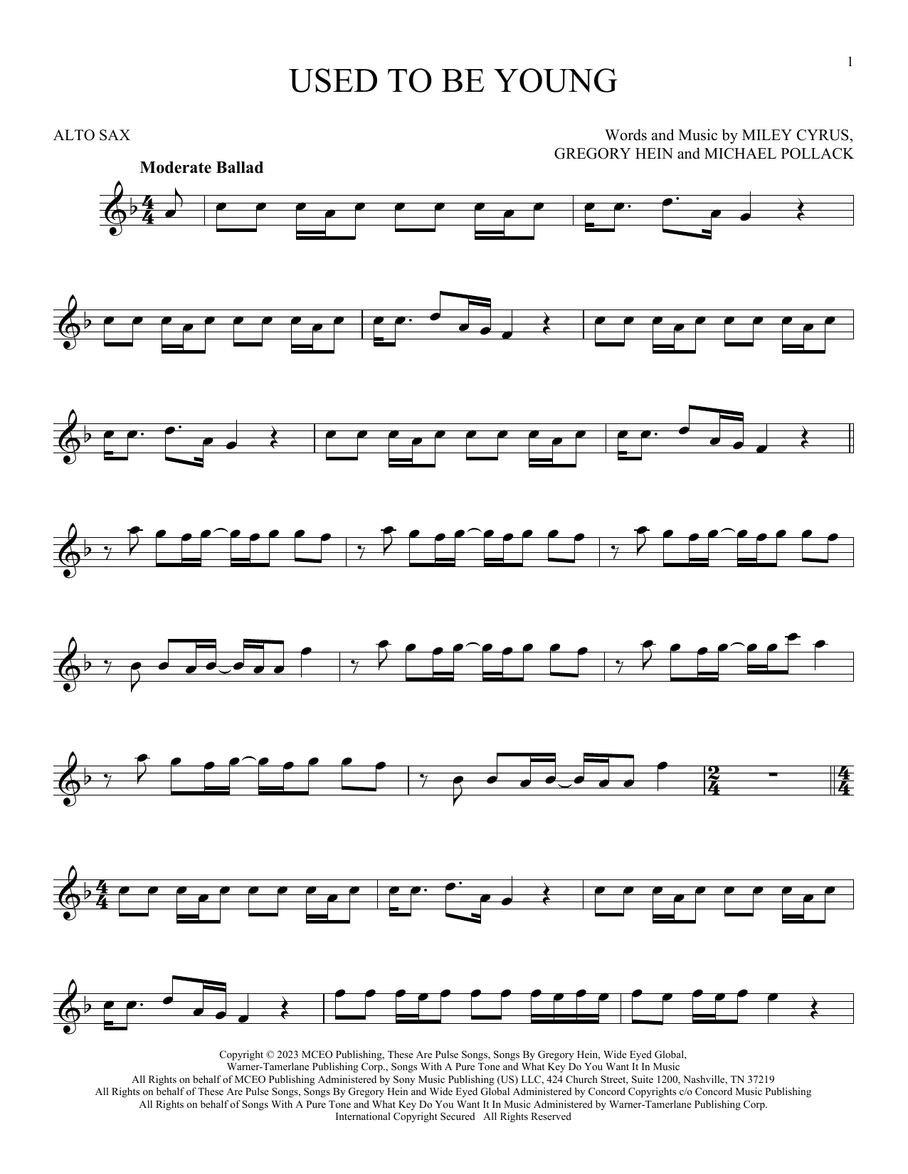 Product gallery: Page 1 of 1 Used To Be Young, Miley Cyrus