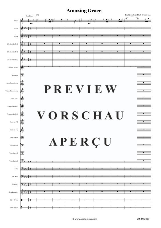 Produktgalerie: Seite 4 von 11 Amazing Grace, , Concert Band und Dudelsack Solo