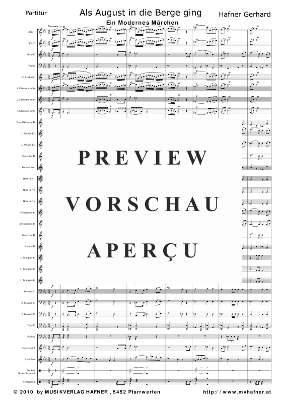 Product gallery: Page 6 of 11 Als August in die Berge ging, , (large wind orchestra)