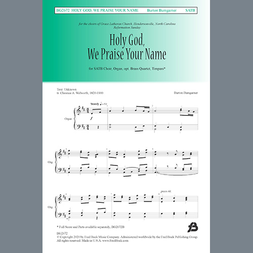 cover: Holy God We Praise Your Name, Burton Bumgarner, Chor