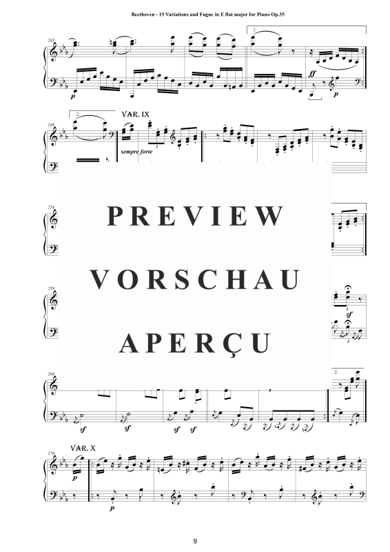 Produktgalerie: Seite 10 von 11 15 Variations and Fugue in E flat major for Piano Op.35, , Klavier Solo