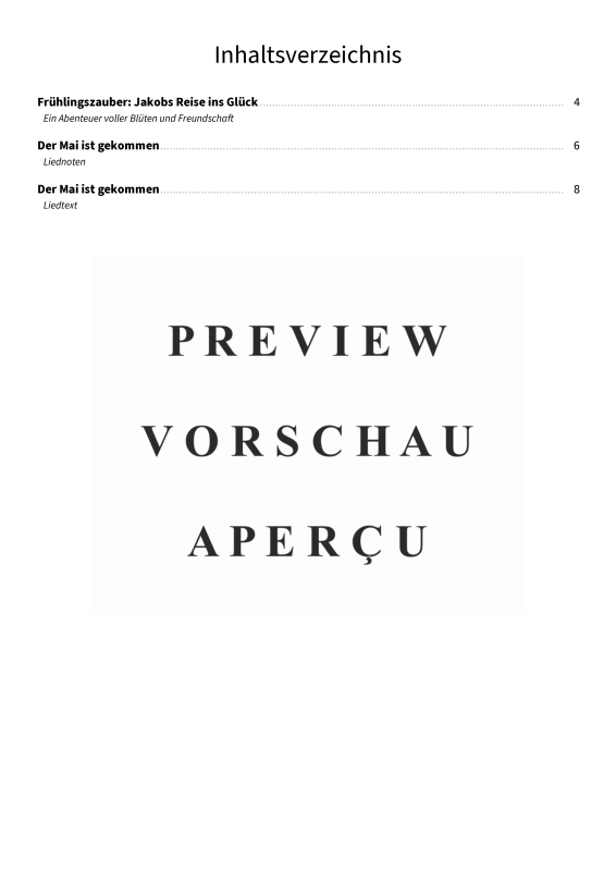 Produktgalerie: Seite 5 von 10 Frühlingszauber - Jakobs Reise ins Glück, , Gesang und Klavier, Gitarre