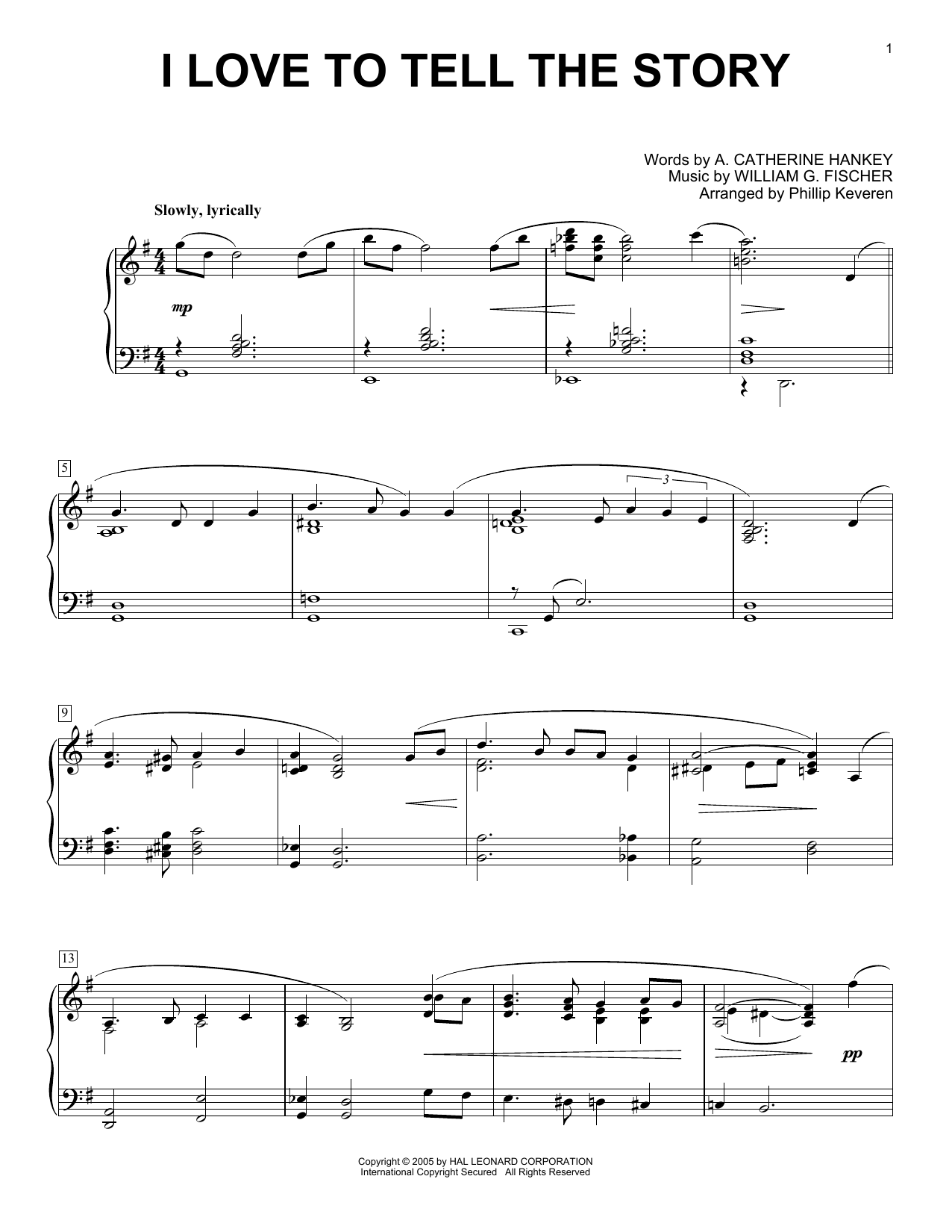 Produktbild zu: I Love To Tell The Story [Jazz version] (arr. Phillip Keveren)
