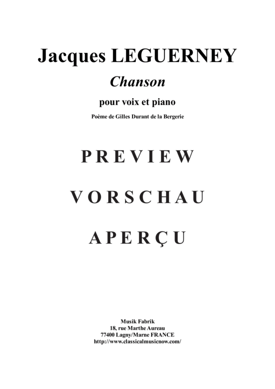 Product gallery: Page 2 of 7 Chanson , , (voice + piano)