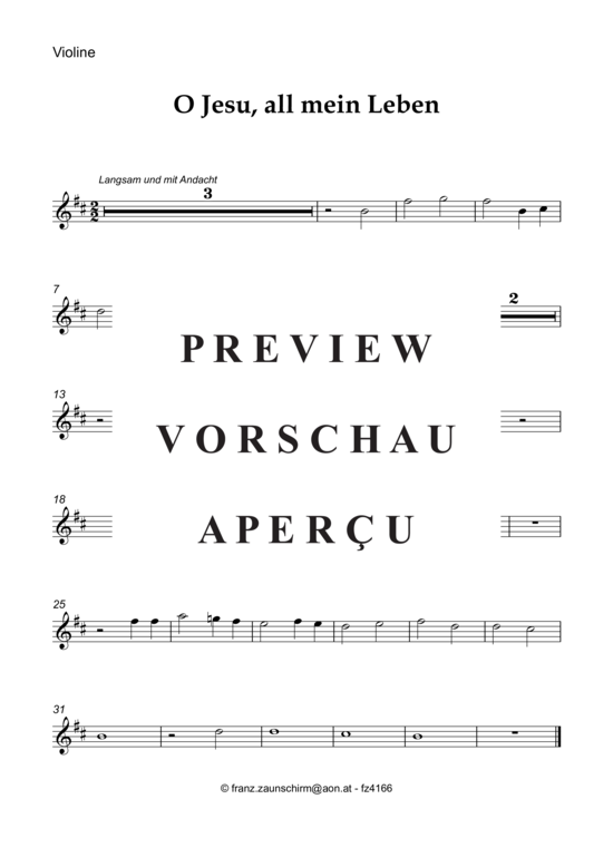 Product gallery: Page 5 of 8 O Jesu, all mein Leben bist du , , (violin + piano)