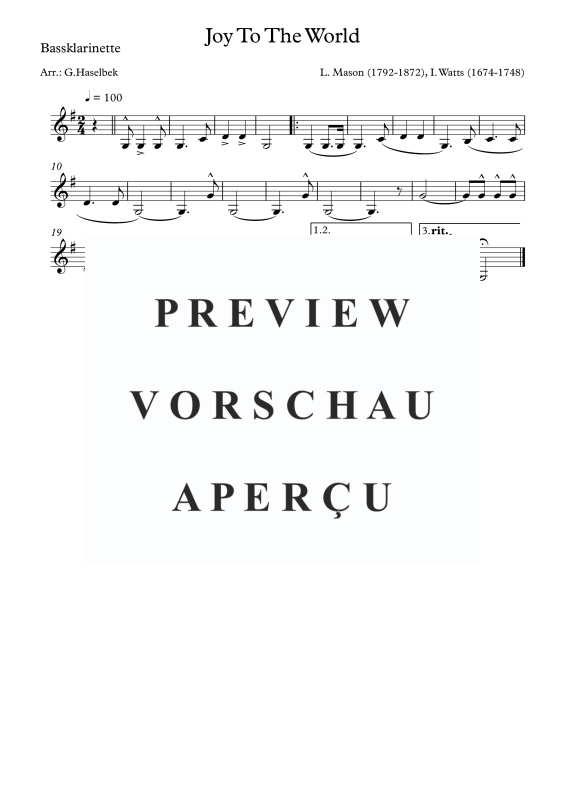 Produktgalerie: Seite 6 von 6 Joy To The World, , Klarinettenquartett