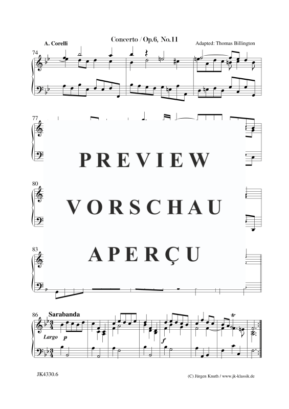 Produktgalerie: Seite 7 von 10 Concerto Op.6. No.11, , Klavier/Cembalo Solo