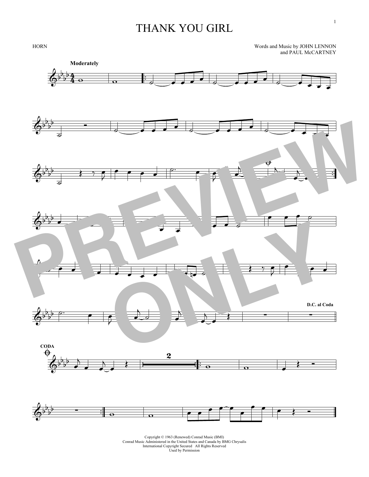 Produktgalerie: Seite 1 von 1 Thank You Girl, The Beatles, Horn