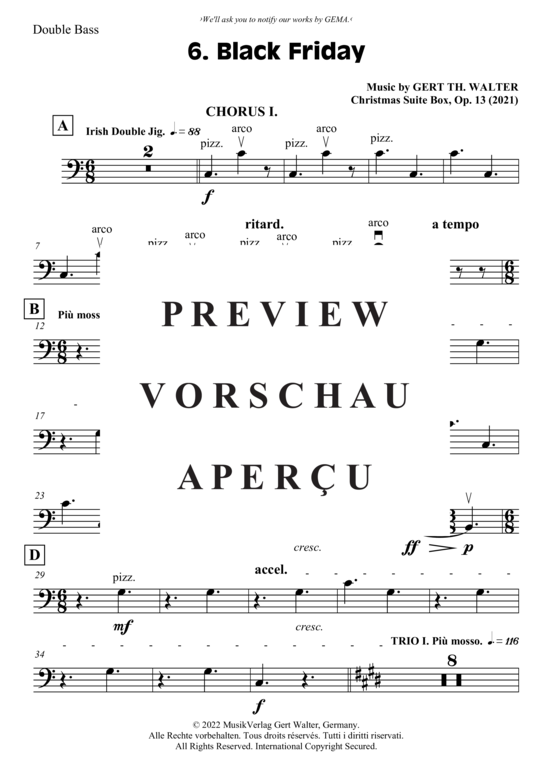 Produktgalerie: Seite 13 von 21 Christmas Suite Box , , (Stimmenauszug Kontrabass)