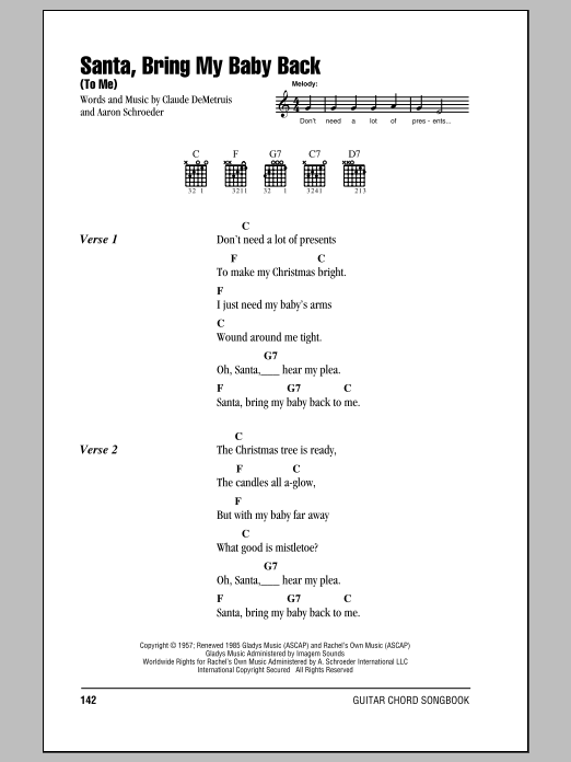 Product gallery: Page 1 of 1 Santa, Bring My Baby Back (To Me), Elvis Presley