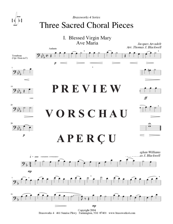 Produktgalerie: Seite 7 von 14 Drei geistliche Choral-Stücke  , , (2xTromp in B/C, Horn in F, Pos)