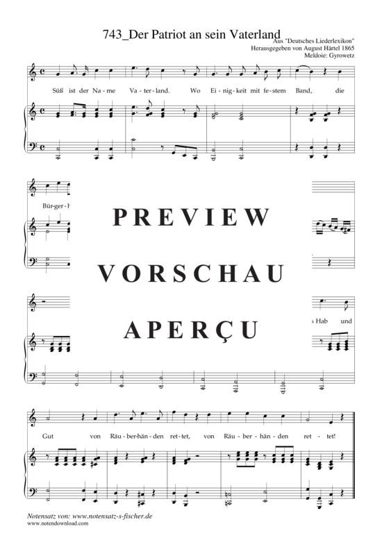 Product gallery: Page 2 of 3 Der Patriot an sein Vaterland , , Piano and Voice