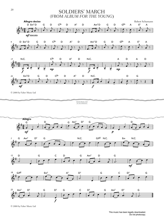 Produktgalerie: Seite 1 von 1 Soldiers' March, Robert Schumann, Trompete