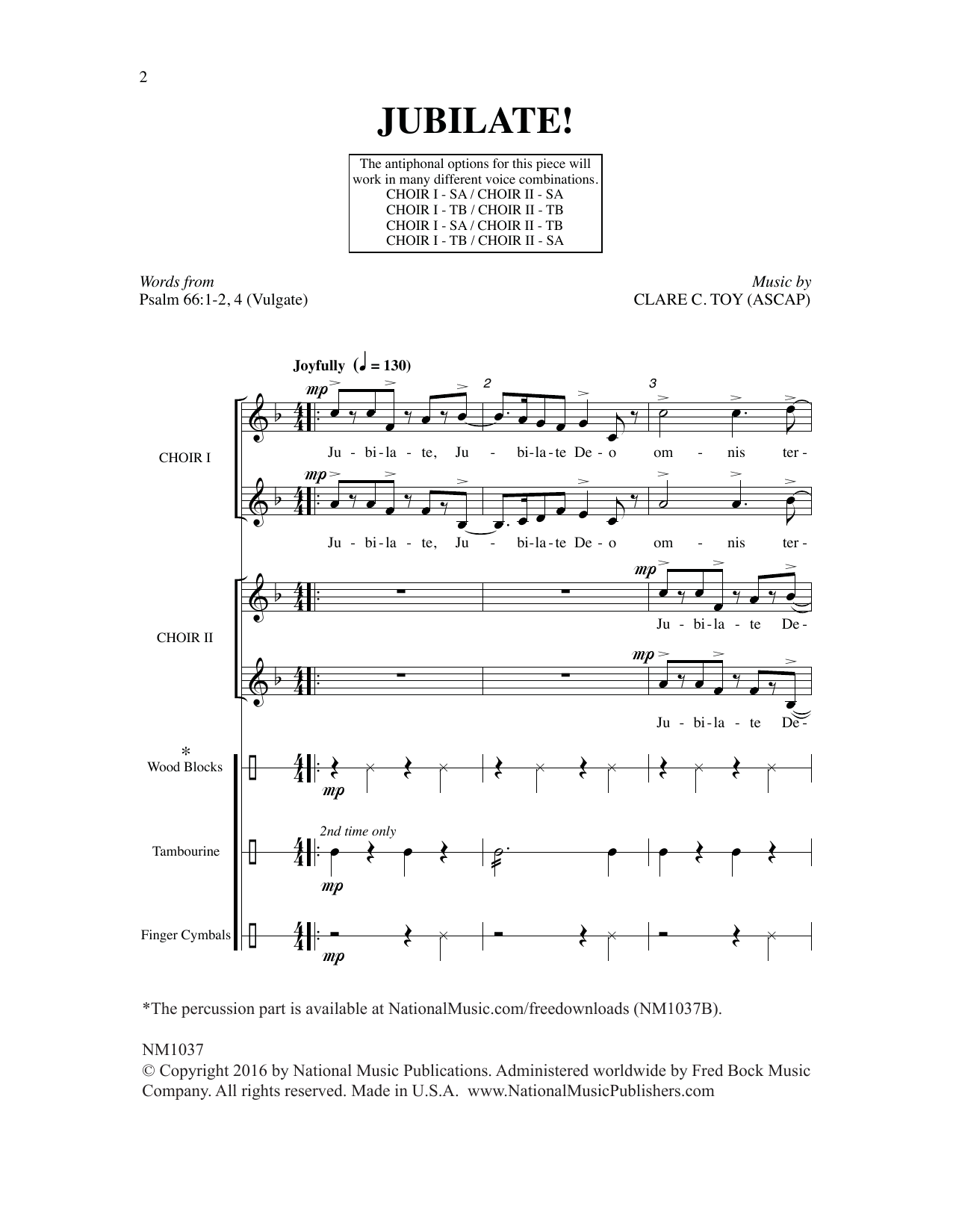 Product gallery: Page 1 of 1 Jubilate!, Clare C. Toy