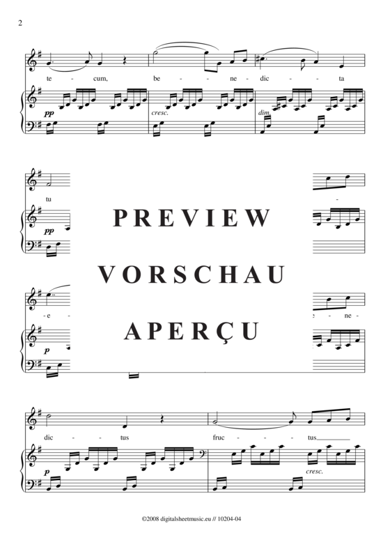 Product gallery: Page 3 of 5 Ave Maria hoch , , (d´ - h´´)