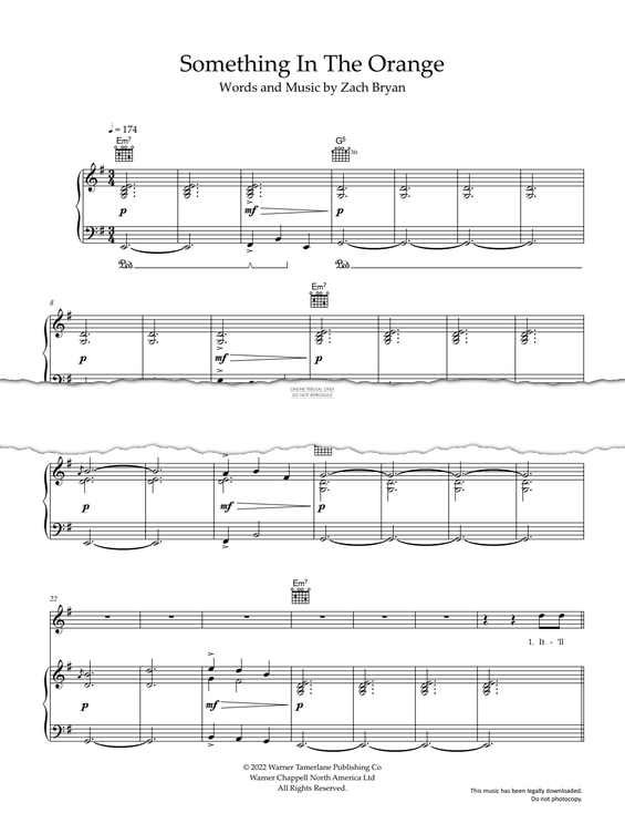 Produktgalerie: Seite 1 von 1 Something In The Orange, Zach Bryan, Gesang, Gitarre, Klavier