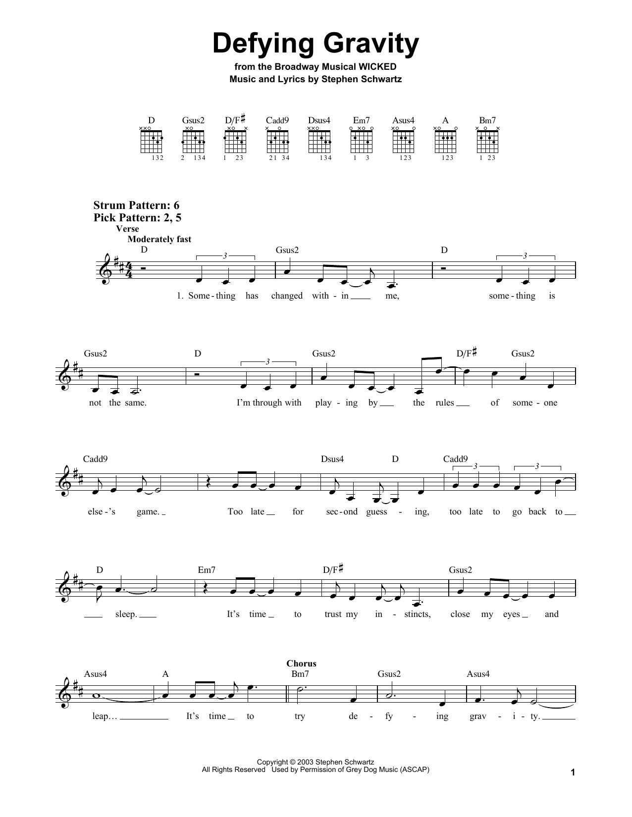 Produktbild zu: Defying Gravity (from Wicked)