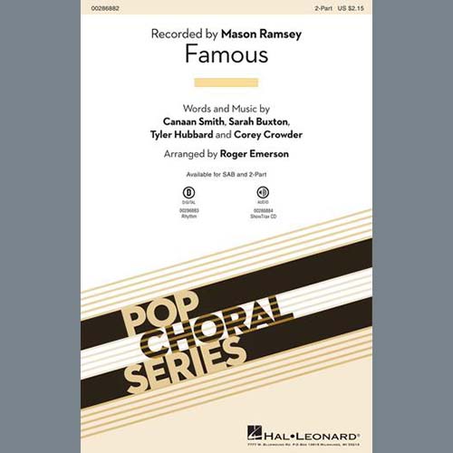 cover: Famous (arr. Roger Emerson), Mason Ramsey