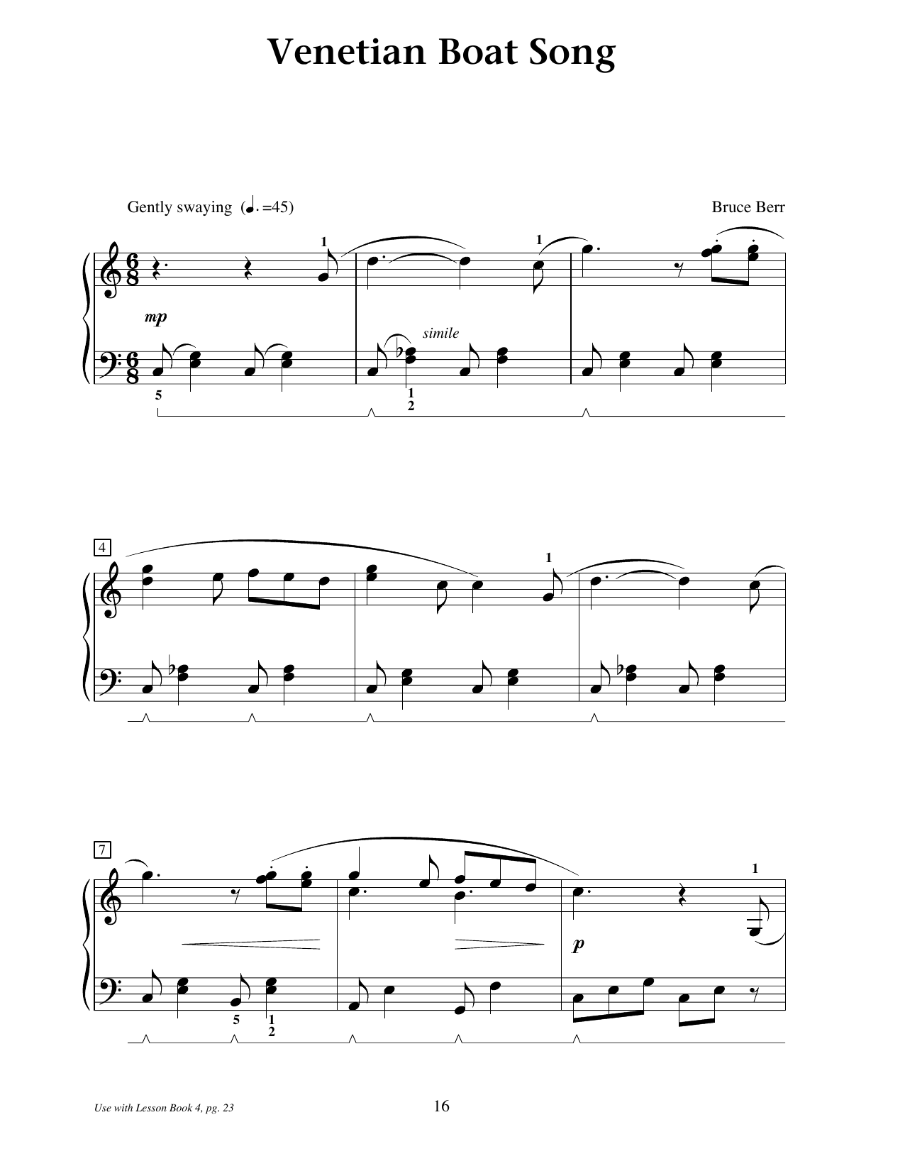 Product picture to: Venetian Boat Song