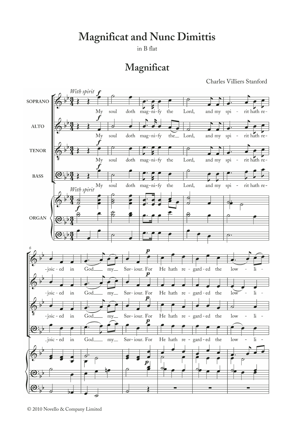Produktbild zu: Magnificat And Nunc Dimittis In B Flat