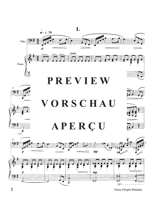 Product gallery: Page 4 of 14 Three Chopin Preludes , , (tuba + piano)