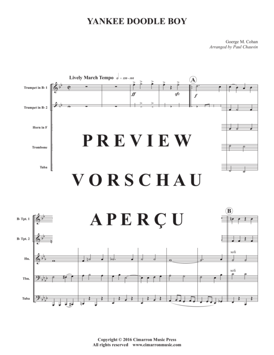 Produktgalerie: Seite 2 von 9 Yankee Doodle Boy , , (Blechbläserquintett)