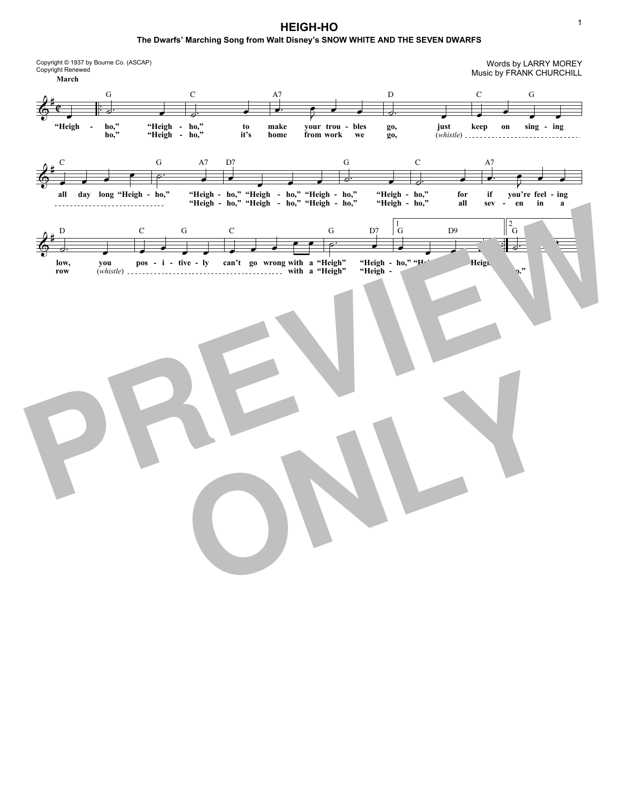 Produktbild zu: Heigh-Ho (from Snow White And The Seven Dwarfs)