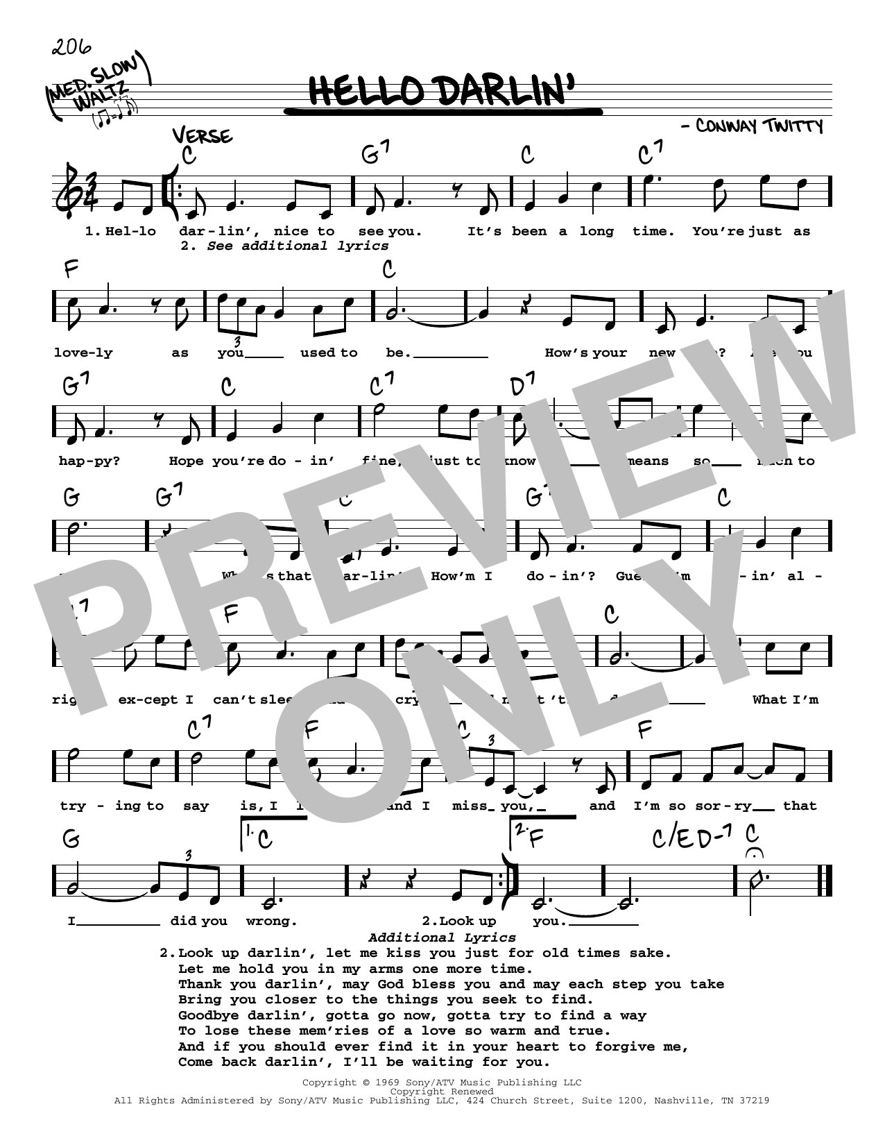 Product picture to:  Hello Darlin' - Conway Twitty