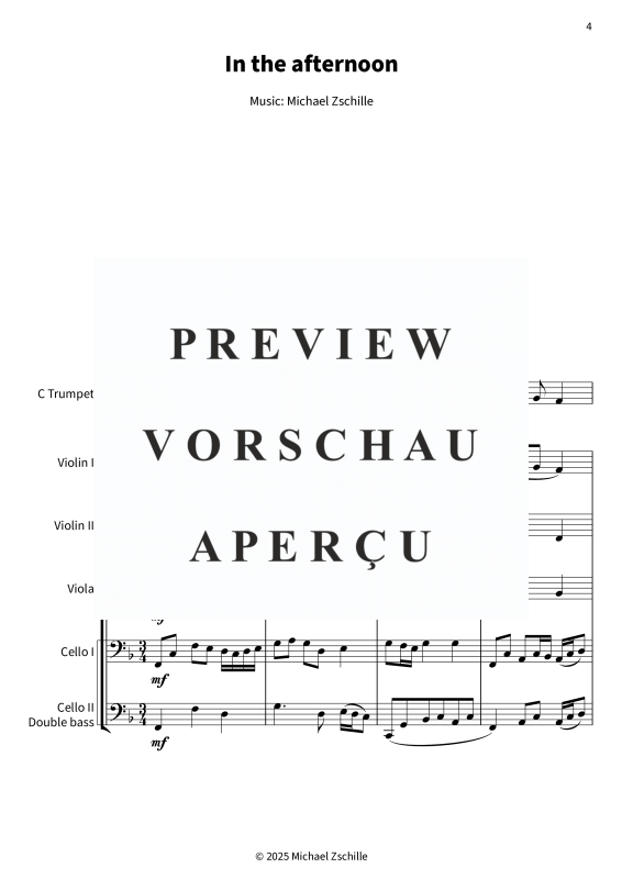 Produktgalerie: Seite 6 von 11 In the afternoon, , Gemischtes Ensemble Trompete in C und Streicher