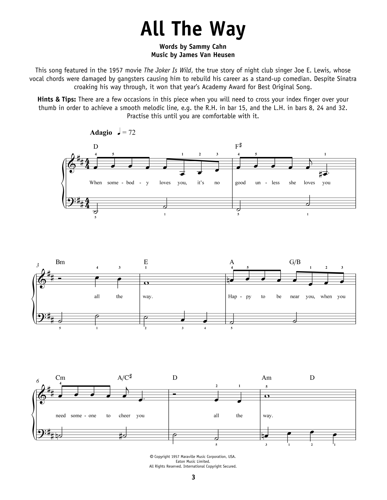 Produktgalerie: Seite 1 von 1 All The Way, Frank Sinatra, Klavier
