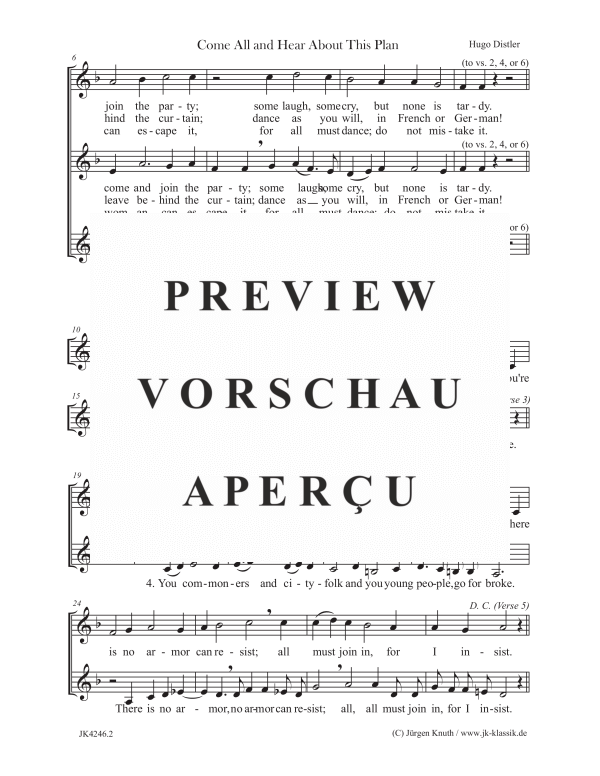 gallery: Come All and Hear About This Plan / The Year Cycle, Op.5, No.34, , Frauenchor SSA