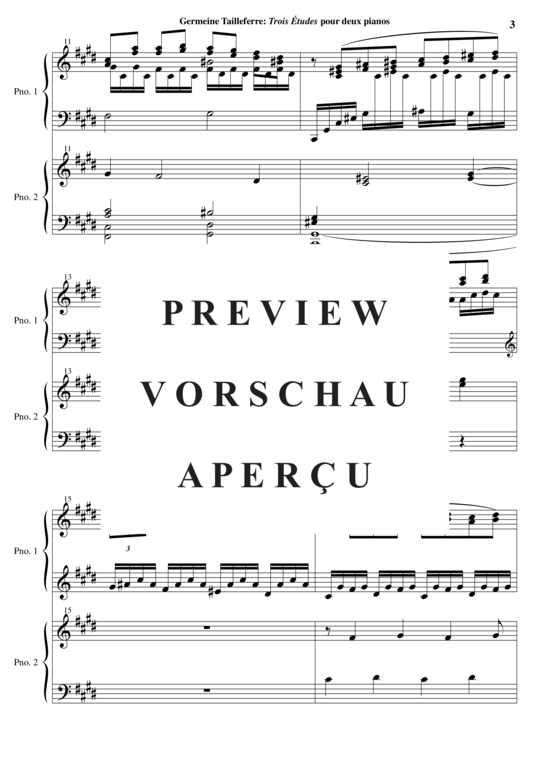 Product gallery: Page 8 of 21 Trois Études , , (two pianos)