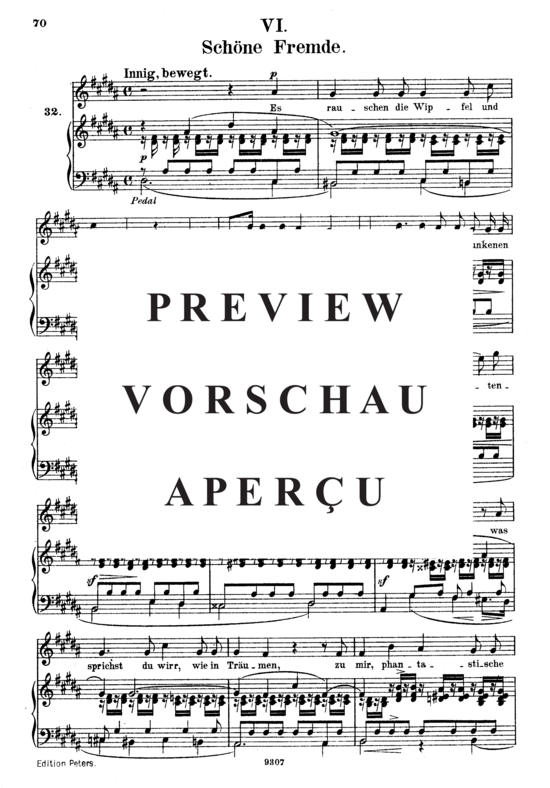 Product gallery: Page 2 of 3 Schöne Fremde, Op.39 No.6, , High Voice and Piano
