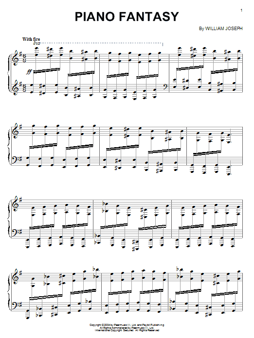 Product gallery: Page 1 of 1 Piano Fantasy, William Joseph