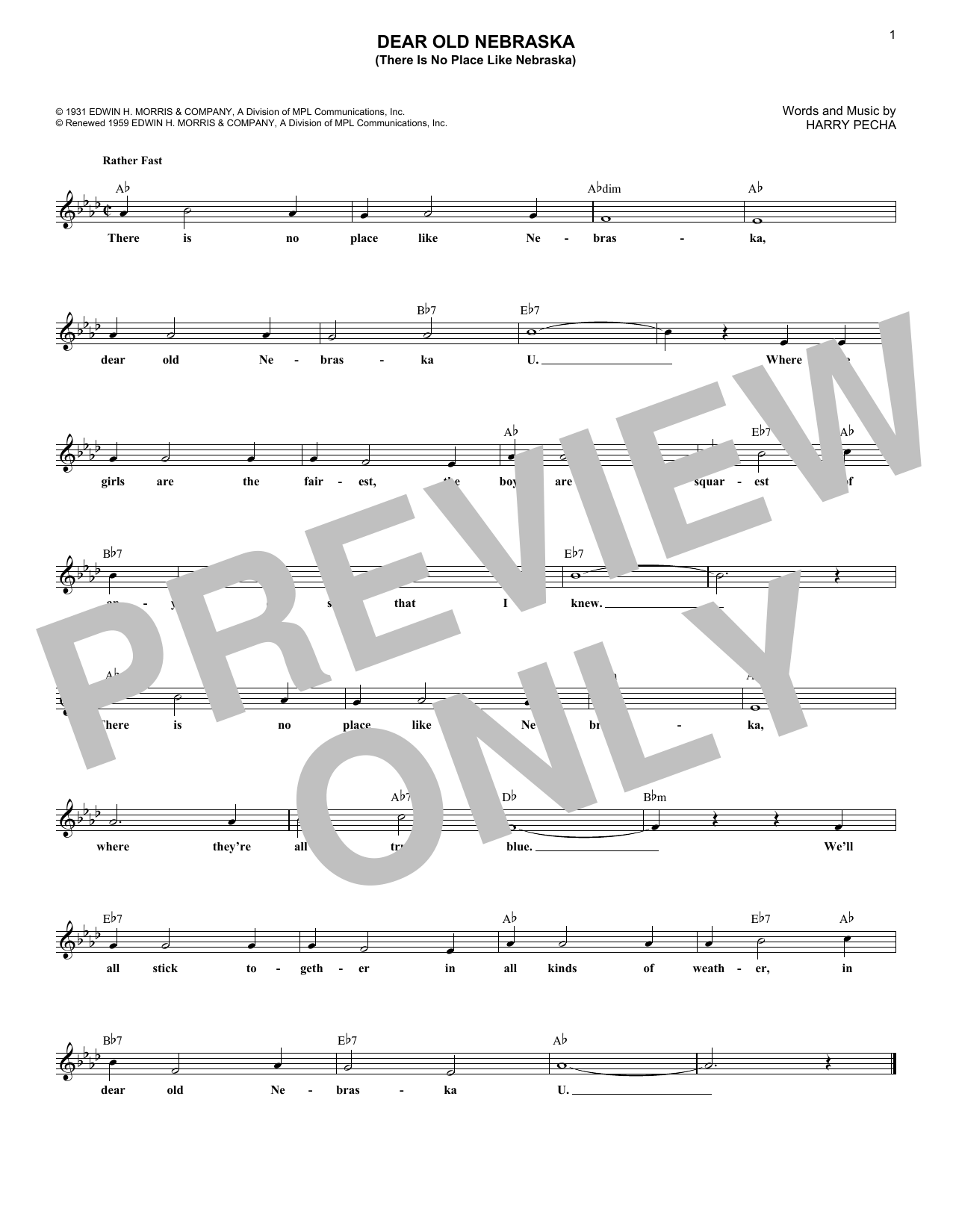 Produktbild zu: Dear Old Nebraska U. (There Is No Place Like Nebraska)